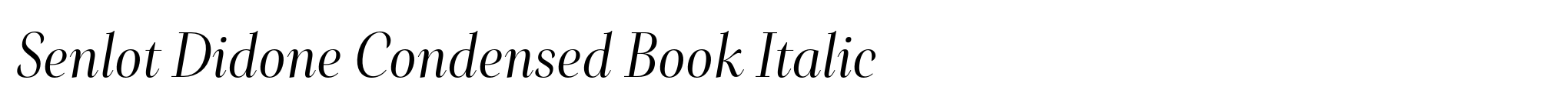 Senlot Didone Condensed Book Italic image